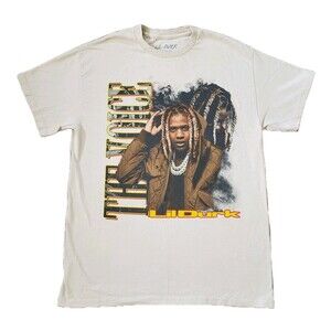Lil Durk The Voice Rap Tee Sz Medium Mens Light Brown T-Shirt OTF Official Merch